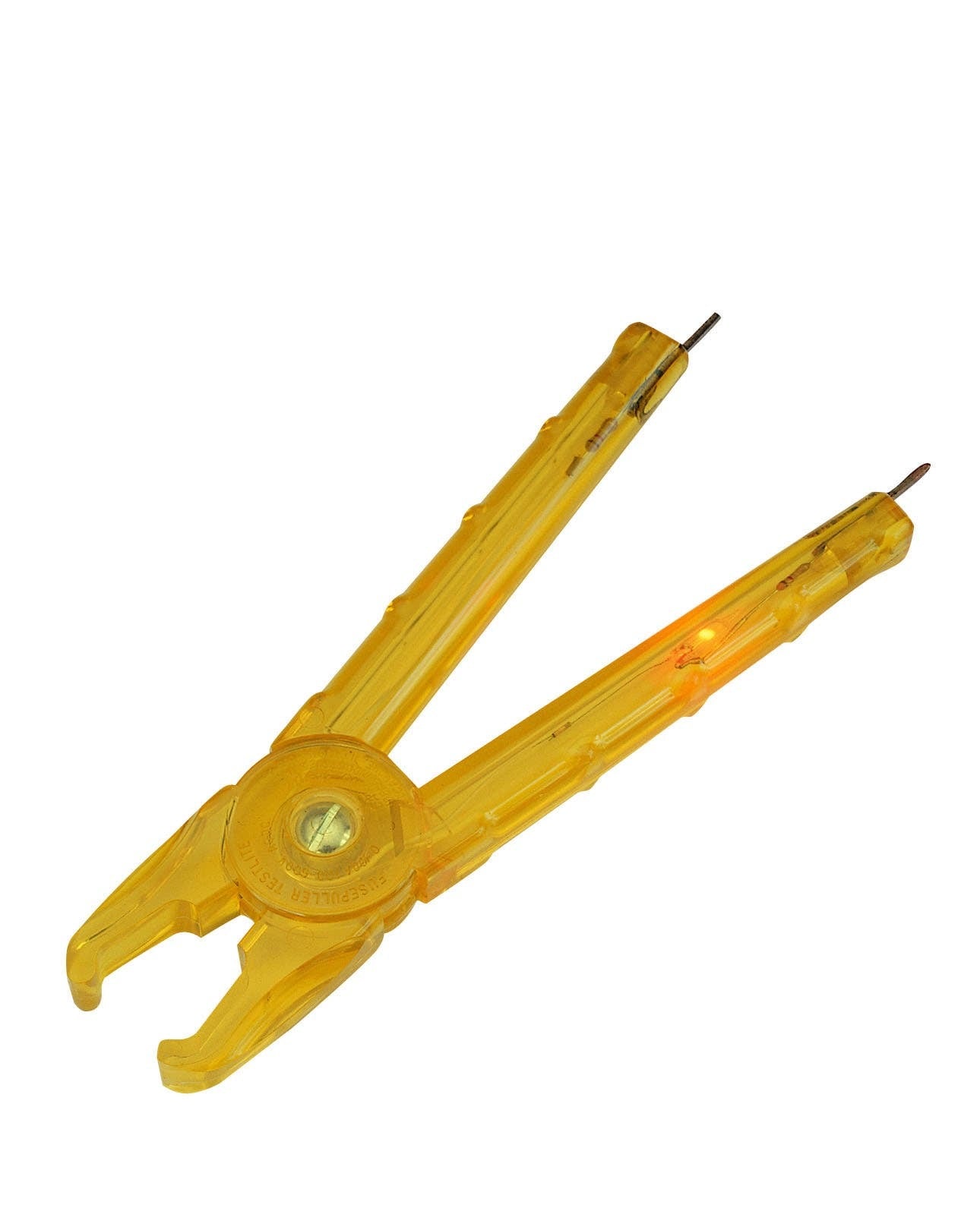 IDEAL, Fuse Puller And Test Light, Large, Test Lite, Color: Yellow, Fuse Type: Cartridge, Fuse Diameter: 9/16 - 1 IN, Fuse Amperage: 60, 100 AMP, Fuse Voltage: 250, 600 V, Accessories: 34-013 Test Lead Set With Test Prod, 34-014 Test Lead Set With Insulated Clip, Test Capacity: 100 - 600