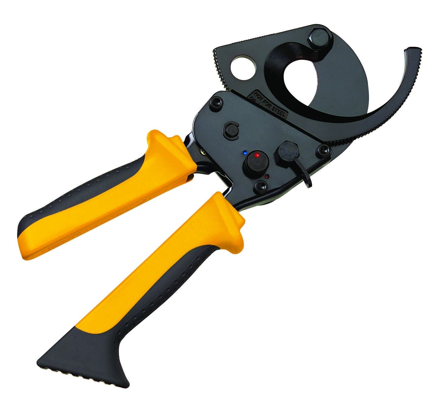 BigFoot Ratcheting Cable Cutter, Comfort-Grip Handle, Cable Size: 750 KCMIL (MCM), Maximum Jaw Opening: 2 IN, For Cutting 750 KCMIL (MCM) And Smaller Hard-Drawn Copper And Aluminum Cables, Not For Cutting Steel Or ACSR