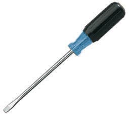 IDEAL, Screwdriver, Heavy-Duty, Electrician's, Tip Size: 1/4 IN, Shank Length: 8 IN, Handle Type: Cushioned Rubber Grip, Blade Material: Chrome Vanadium Steel, Blade Finish: Nickel-Chrome Plating, Tip Type: Cabinet