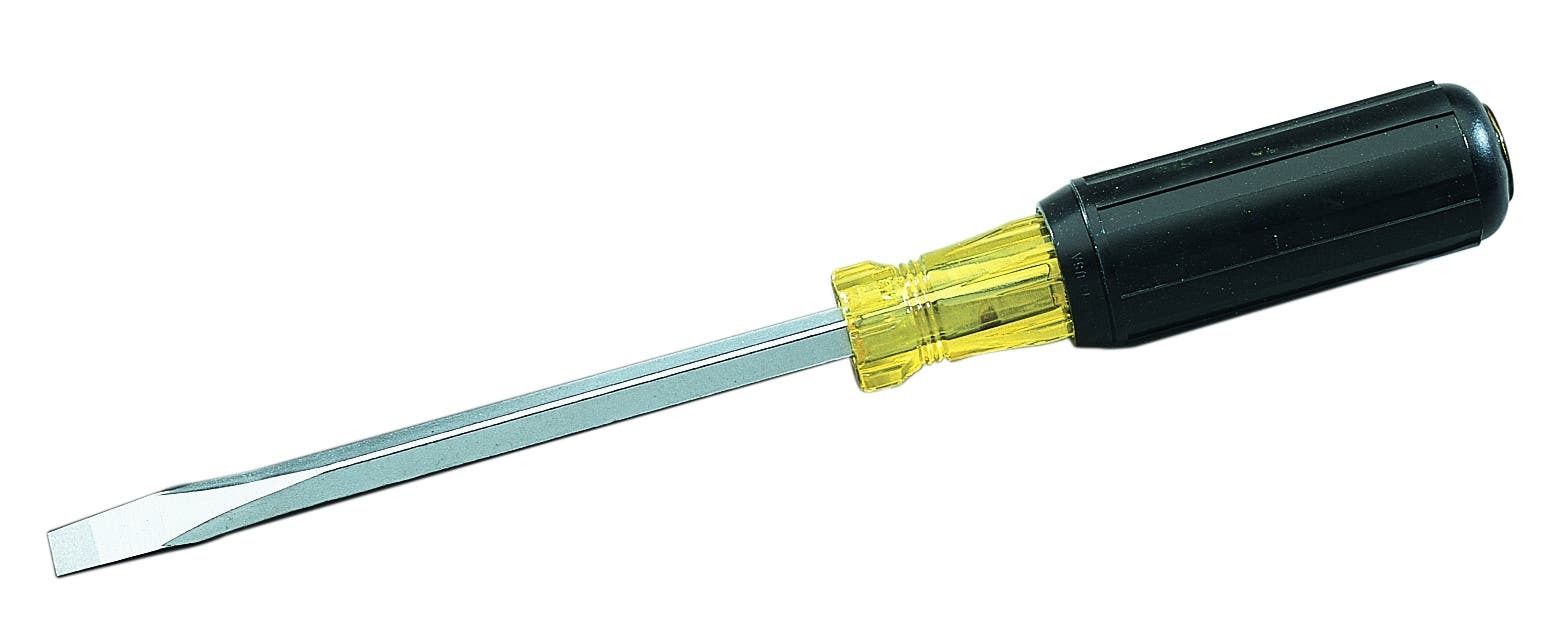 IDEAL, Screwdriver, Heavy-Duty Slotted Keystone Tip, Tip Size: 3/8 IN, Overall Length: 13 IN, Shank Shape: Square, Shank Size: 3/8 IN, Warranty: Lifetime Guarantee