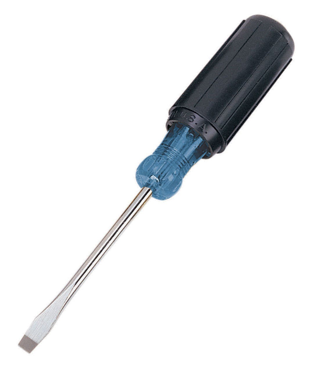 IDEAL, Screwdriver, Heavy-Duty, Slotted, Keystone Tip, Tip Size: 1/4 IN, Overall Length: 8-3/8 IN, Shank Length: 4 IN, Shank Shape: Round, Handle Type: Cushioned Rubber Grip, Blade Material: Chrome Vanadium Steel, Tip Type: Keystone, Shank Size: 1/4 IN, Warranty: Lifetime Guarantee