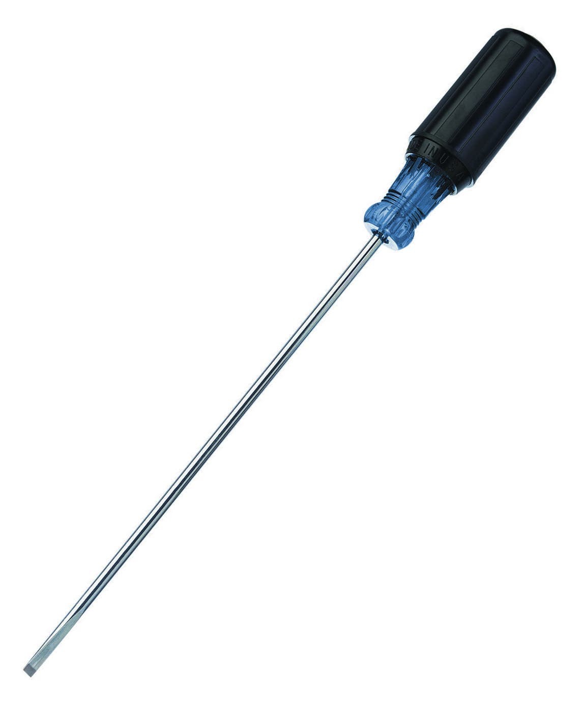 IDEAL, Screwdriver, Electrician's, Tip Size: 3/16 IN, Overall Length: 11-3/4 IN, Shank Length: 8 IN, Handle Type: Cushioned Rubber Grip, Blade Material: Chrome Vanadium Steel, Blade Finish: Nickel-Chrome Plating, Tip Type: Cabinet, Shank Size: 3/16 IN