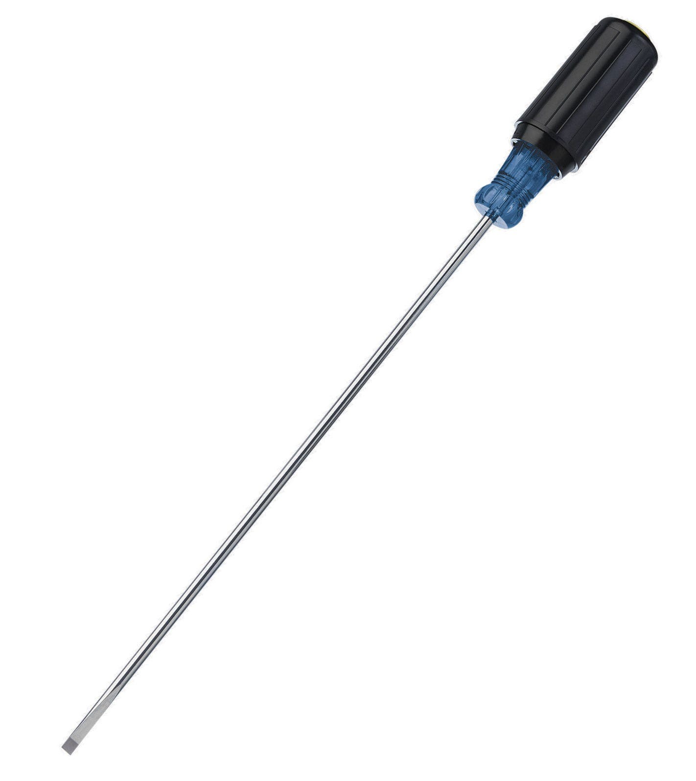 IDEAL, Screwdriver, Electrician's, Tip Size: 3/16 IN, Overall Length: 13-3/4 IN, Shank Length: 10 IN, Handle Type: Cushioned Rubber Grip, Blade Material: Chrome Vanadium Steel, Blade Finish: Nickel-Chrome Plating, Tip Type: Cabinet, Shank Size: 3/16 IN