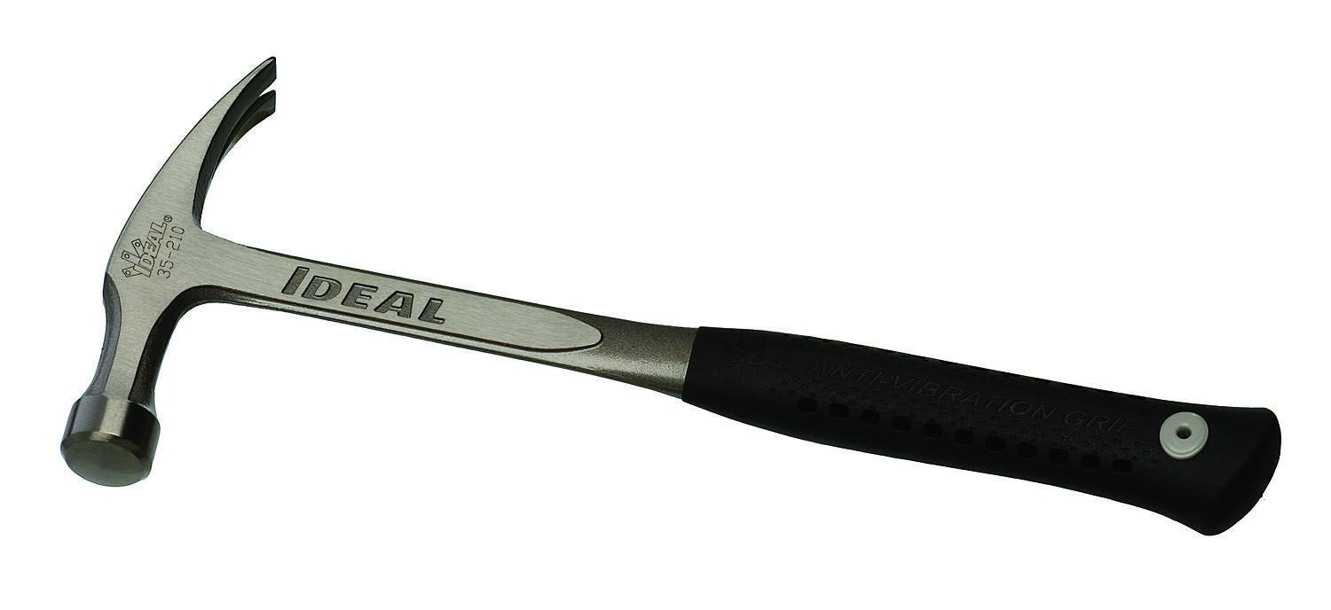 Drop-Forged Hammer, Overall Length: 12-1/2 IN, Neoprene Grips, Fiberglass Handle, Steel Head, Weight: 18 OZ
