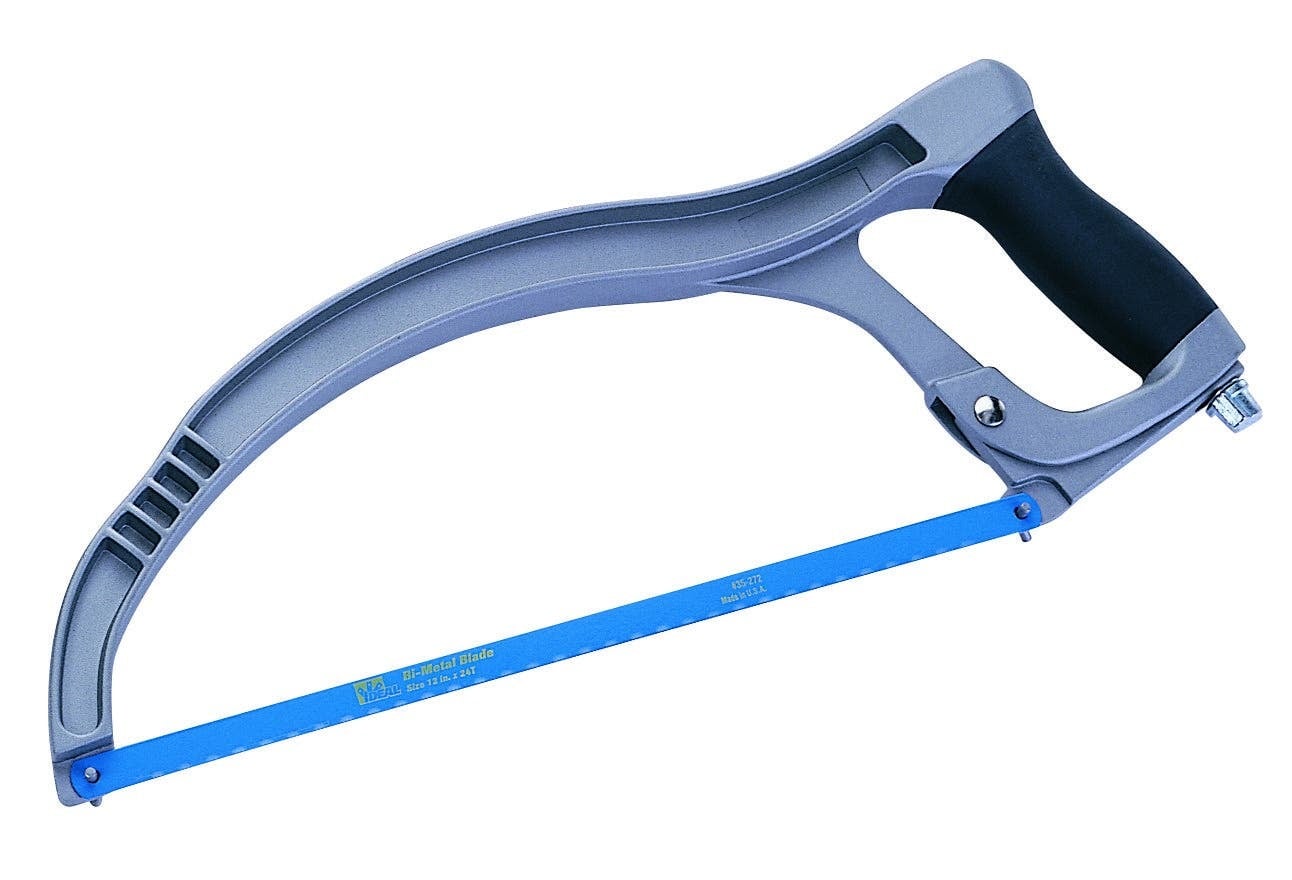 IDEAL, Hacksaw, Ergonomic, Teeth Per Inch: 24 TPI, Blade Size: 12 IN, Handle Type: Angled, Blade Material: Bi-Metal