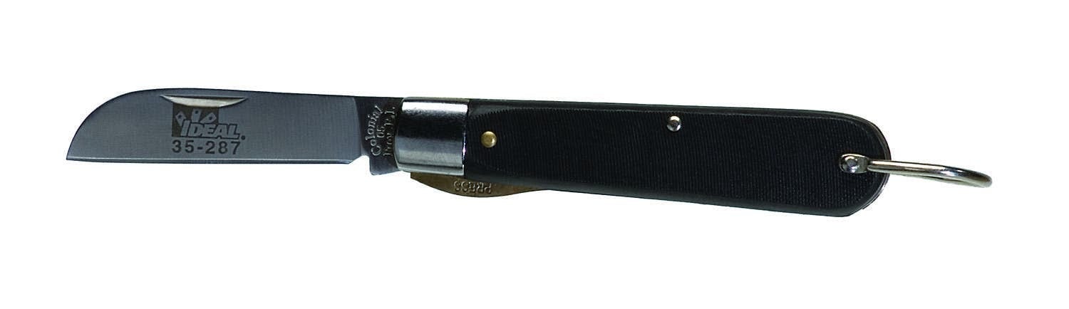 IDEAL, Pocket Knife, Linemans, Jack, Blade Length: 2-1/4 IN, Material: High-carbon stainless steel blade