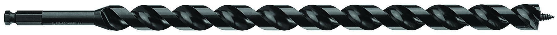 IDEAL, Auger Bit, Nailbiter, Power/Premium Ship, Bit Diameter: 5/8 IN, Shank Diameter: 7/16 IN, Overall Length: 17 IN, Twist Length: 12 IN, Flute Type: Dual-Helix