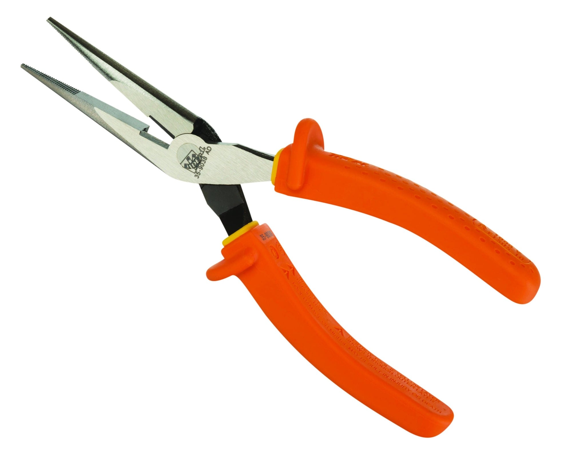IDEAL, Nose Plier, Insulated Long-Nose, Length: 8-1/2 IN, Voltage: 1000 VAC, 1500 VDC