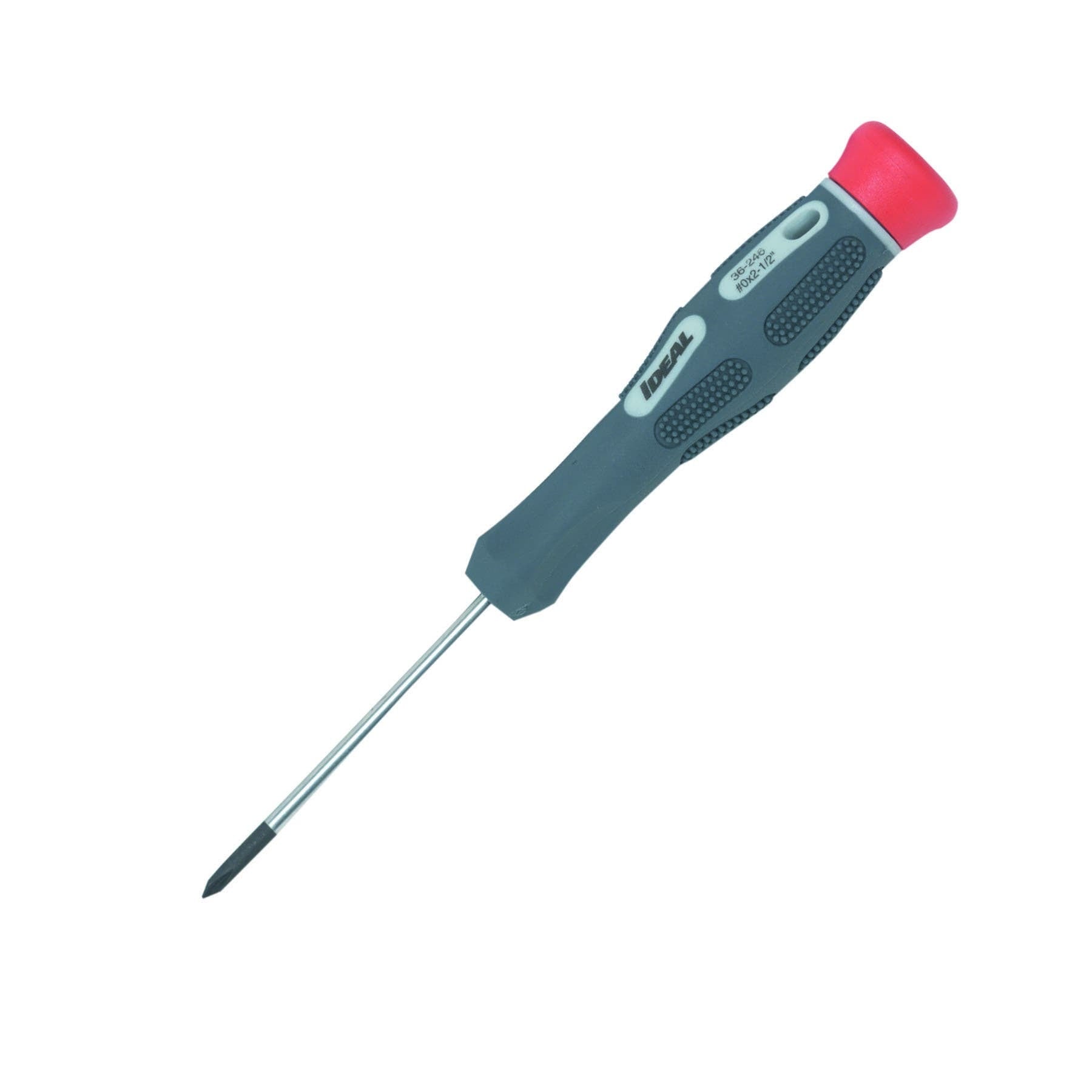 IDEAL, Screwdriver, Slim Electronics, Tip Size: 1/8 IN, Tip Type: Phillips # 0, Blade Material: Chrome Vanadium Steel Shank