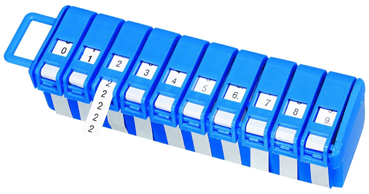 IDEAL, Wire Marker Roll, Dispenser with Rolls, Size: 3 X 6 IN, Material: Polyester, Legend: 0-9, Number Of Rolls: 1/Legend, Temperature Range: -40 DEG F - 180 DEG F (-40 DEG C - 82 DEG C)