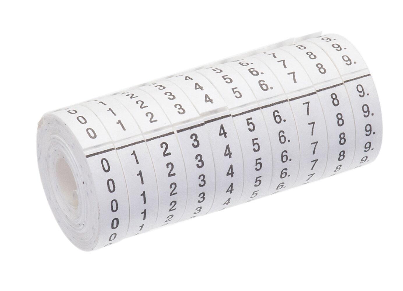 IDEAL, Wire Marker Roll, Refill Rolls, Material: Polyester, Legend: 0-9, Number Of Rolls: 10/Box, Temperature Range: -40 DEG F - 180 DEG F (-40 DEG C - 82 DEG C)