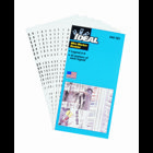 IDEAL, Wire Marker Booklet, Size: 1/4 X 1-1/2 IN Marker, Material: Plastic-Impregnated Cloth, Legend: 0-9, Temperature Rating: -40 To 180 DEG F, Markers Per Page: 45, Number Of Pages: 10/Booklet, Legend Color: Non-Smear Black, Adhesion: 45 OZ/IN Width Ultimate, Includes: 450 Wire Markers And 450 Terminal Markers