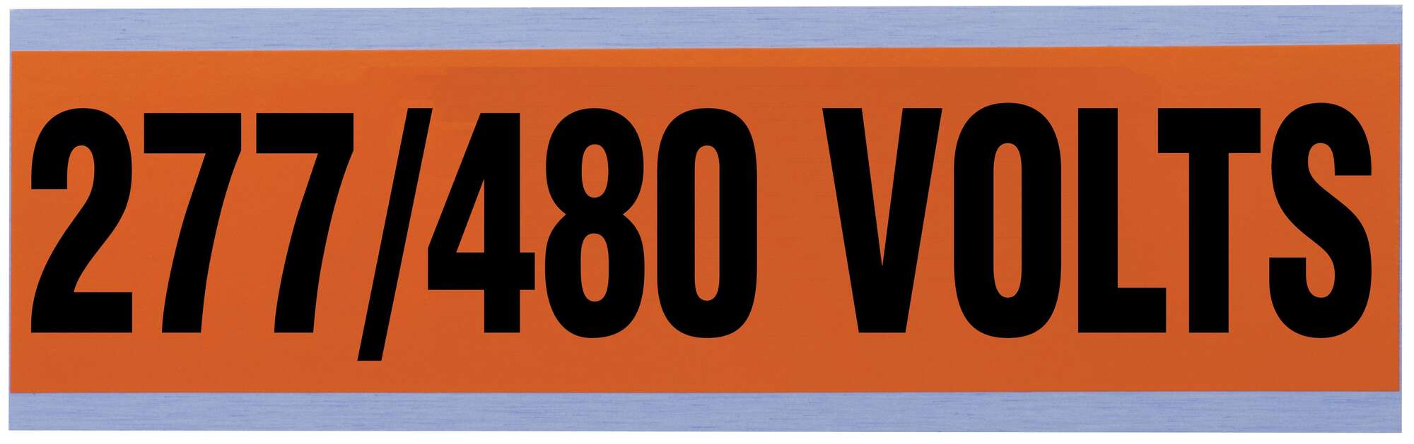 IDEAL, Marker Card, Voltage And Conduit, Large, Size: 2-1/4 IN Width, Length: 9 IN, Material: Vinyl-Impregnated Cloth, Legend: 277/480V, Temperature Range: -40 to 180 DEG F, Text Size: 1-3/4 IN, Adhesion: 45 OZ/IN Width Ultimate
