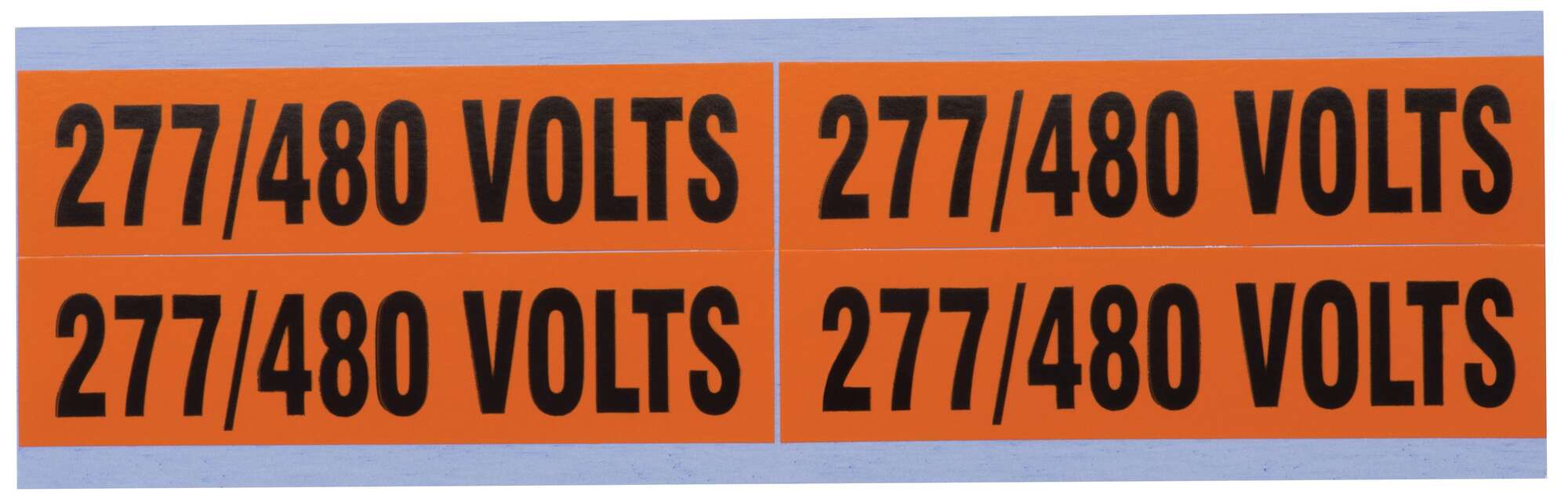 IDEAL, Marker Card, Voltage And Conduit, Medium, Size: 1-1/8 IN Width, Length: 4-1/2 IN, Material: Vinyl-Impregnated Cloth, Legend: 277/480V, Temperature Range: -40 to 180 DEG F, Text Size: 3/4 IN, Adhesion: 45 OZ/IN Width Ultimate