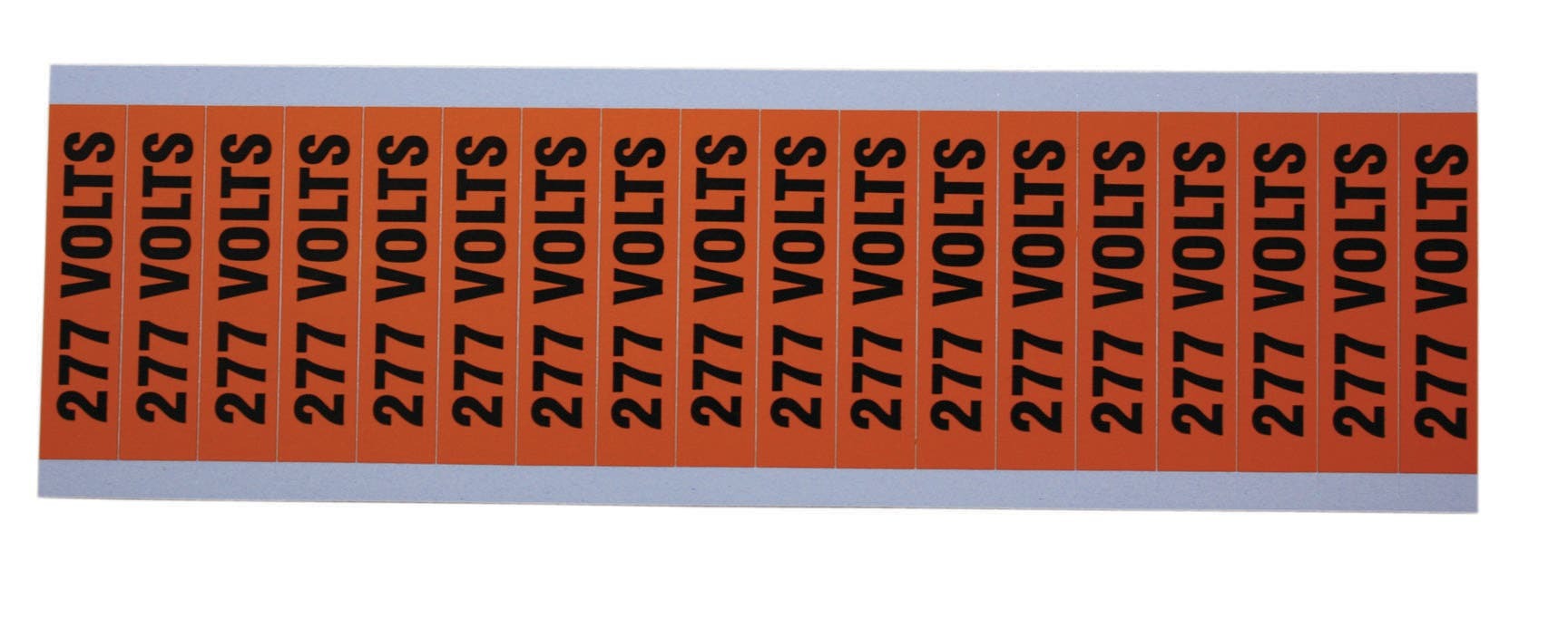 IDEAL, Marker Card, Voltage And Conduit, Small, Size: 2-1/2 IN Width, Length: 1/2 IN, Material: Vinyl-Impregnated Cloth, Legend: 277V, Temperature Range: -40 to 180 DEG F, Text Size: 5/16 IN, Adhesion: 45 OZ/IN Width Ultimate