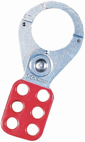 IDEAL, Lockout Hasp, Safety, Lock Material: Anodized Aluminum Alloy, Jaw Diameter: 1-1/2 IN, Finish: Vinyl Coated