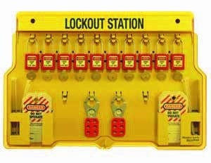Ten-Lock Lockout Station Kit, Polycarbonate, Includes: Ten Red Safety Padlocks (44-916), 24 Heavy-Duty Lockout Tags And Two 1 In. Safety Lockout Hasps (44-800), RoHS Compliant