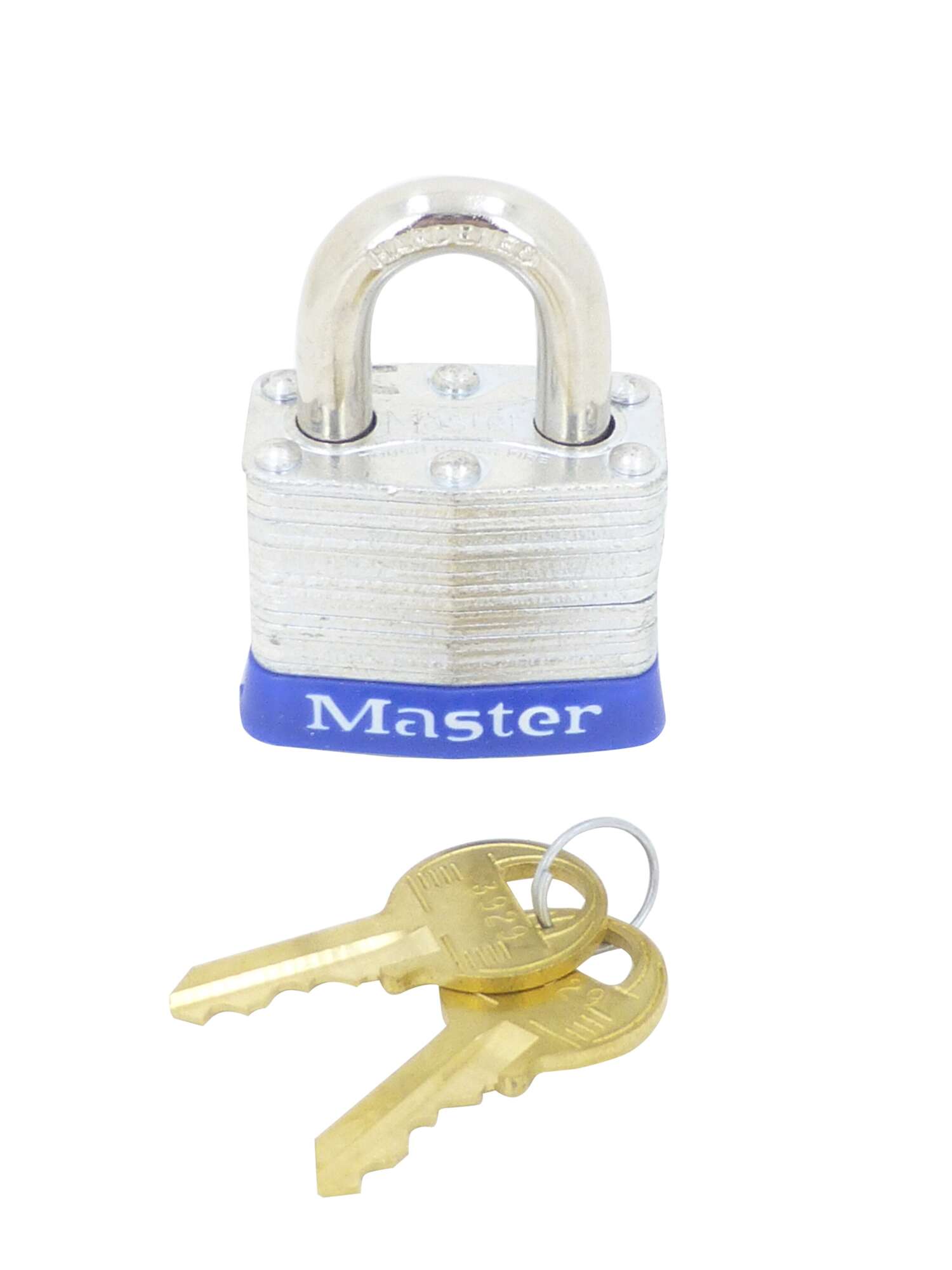 IDEAL, Padlock, Steel, Hasp Clearance: 3/4 IN, Lock Material: Steel Case, Hasp Diameter: 9/32 IN, Width: 1-1/2 IN, Includes: Two Keys, Finish: Nickel-Plated Shackle