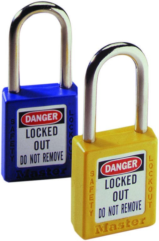 IDEAL, Padlock, Lockout, Lock Material: Xenoy Body, Color: Yellow, Width: 1-1/2 IN, Finish: Non-conductive, lightweight Xenoy body, Shackle Diameter: 1/4