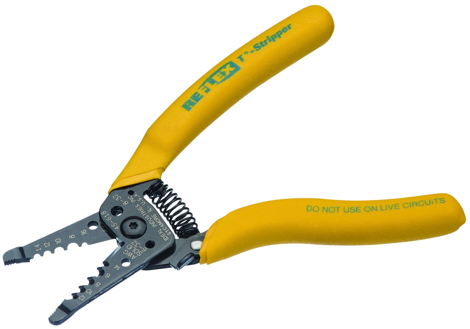Reflex Super T-Stripper Wire Stripper, Size: 8 - 14 AWG Solid, 8 - 16 AWG Stranded, Ergonomic Handle, Steel