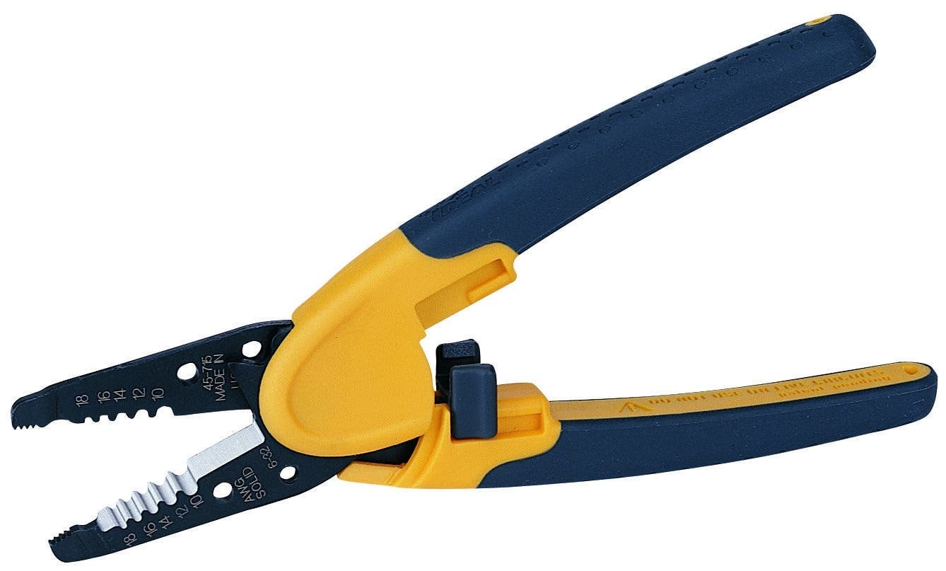 Kinetic Super Wire Stripper, Size: 10 - 18 AWG Solid, 12 - 20 AWG Stranded, Textured Non-Slip Santoprene Grips Cushion Handle
