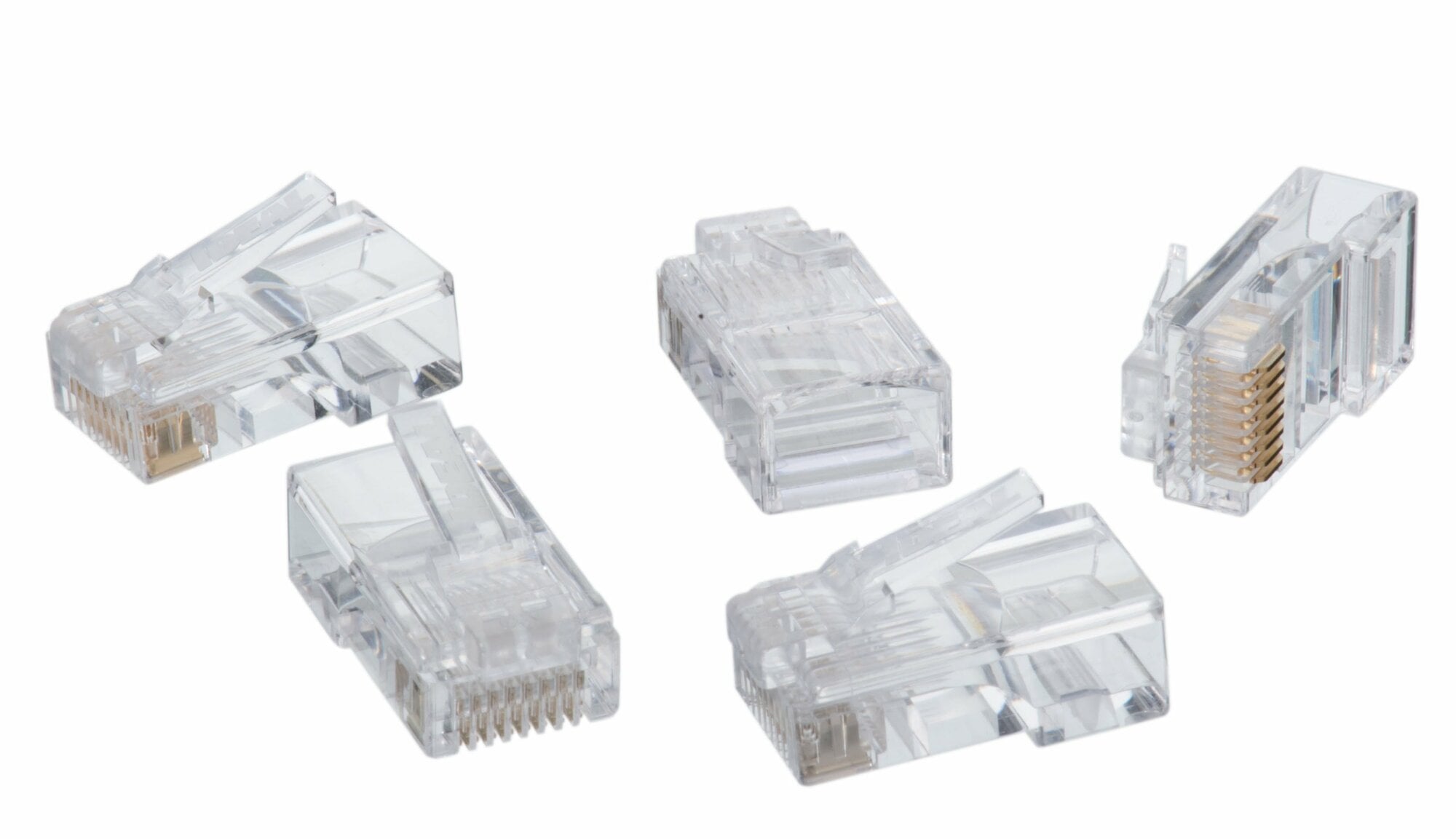IDEAL, Modular Plug, Round Solid, RJ-45, Contact: 8, Color: Clear, Position: 8