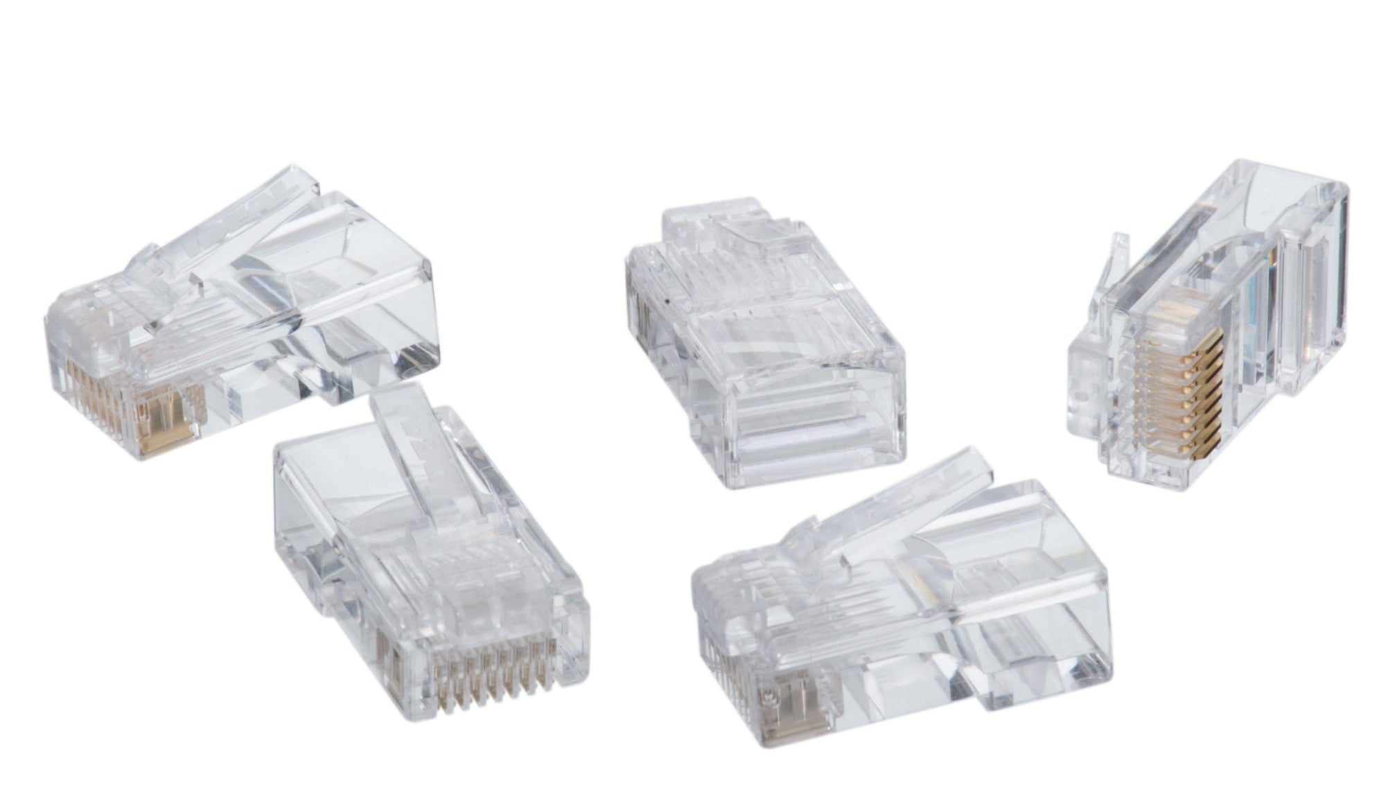 IDEAL, Modular Plug, Round Solid, RJ-45, Contact: 8, Color: Clear, Position: 8