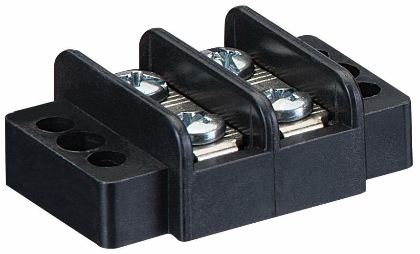 IDEAL, Terminal Strip, Wire Size: 22 - 12 AWG, Spacing: 0.437 IN, Amperage Rating: 20 AMP, Voltage Rating: 250 V, Material: Zinc-Plated Steel Screw, Number Of Circuits: 8, Torque Rating: 9 IN-LB, Terminal Screw Size: 8
