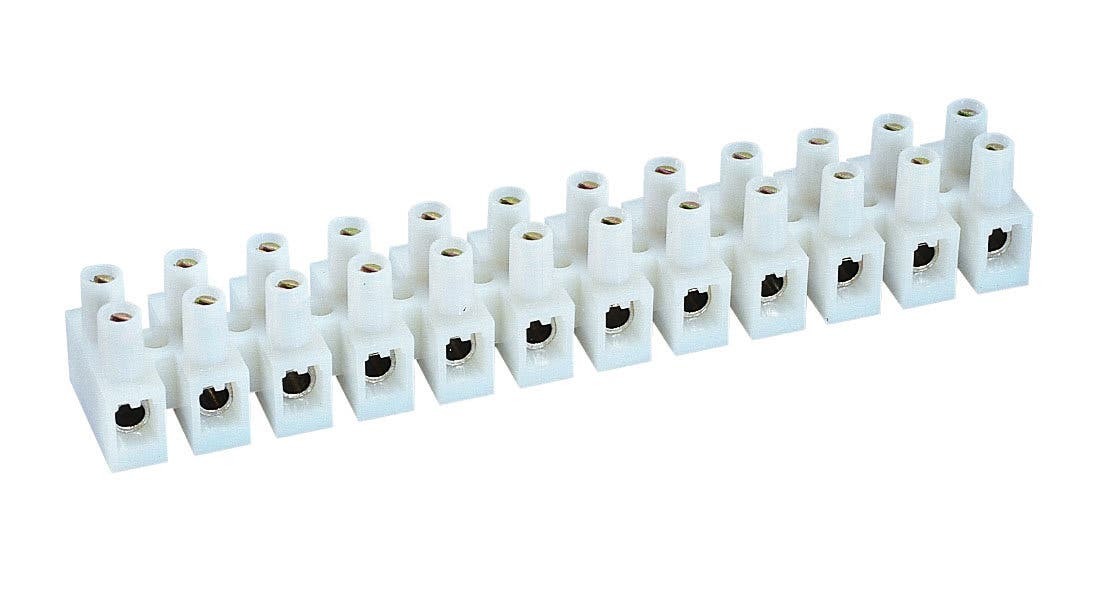 IDEAL, Barrier Strip, Wire Size: 22-10, 22-18 AWG, Amperage Rating: 30, 20 AMP, Voltage Rating: 300, 400 V, Material: Plastic Housing, Number Of Circuits: 12, Torque Rating: 4.400 IN-LB, Rated Temperature: 105 DEG C, Overall Height: 0.394 IN, Model: PA10DS, Electrical Ratings: 30A/300V UL to 20A/400V CSA