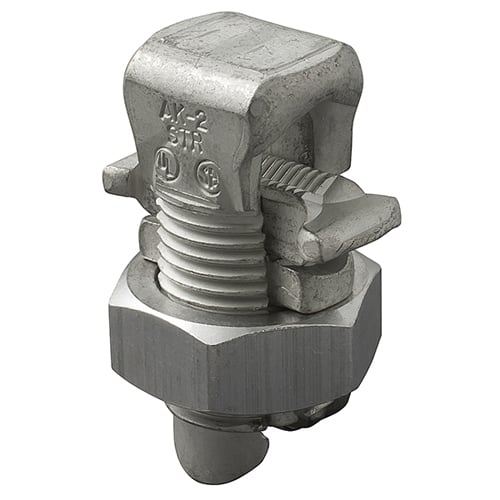 Aluminum Split Bolt, Main Range 2-6, Tap Range 2-8, Tin Plated, UL, CSA