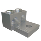 Aluminum Mechanical Lug, Conductor Range 600-2, 2 Ports, 1 Hole, 1/2in Bolt Size, Tin Plated, UL, CSA