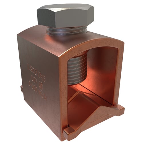 Copper Box-Type Mechanical Lug, Conductor Range 500-1/0, 1 Hole