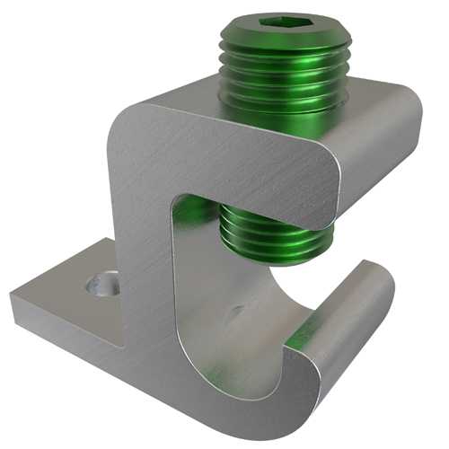 Aluminum Lay-in Ground Lug, Dual Rated, Conductor Range 250-6, Tin Plated