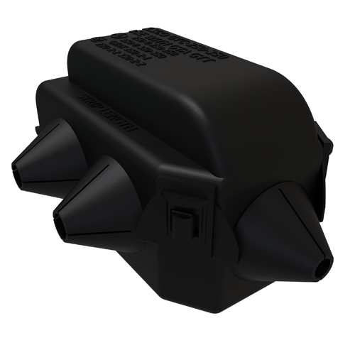 Aluminum Parallel Tap Connector, Dual Rated, Main Conductor Range 250-1/0, Tap Range 250-6, Tin Plated, UL, CSA, Includes Cover