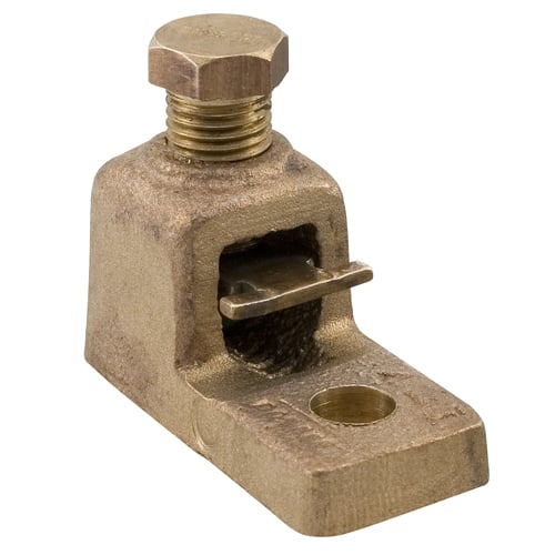 Cast Bronze Mechanical Lug, Conductor Range 4/0-2/0, 1 Port, 1 Hole, 3/8in Bolt Size, UL