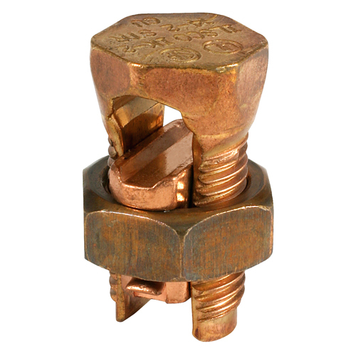 Three Wire Copper Split Bolt, Conductor Range for Equal Main & Tap 2-6 Sol, UL, CSA