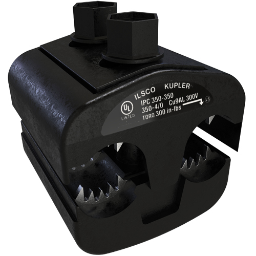 KUP-L-Tap Insulation Piercing Copper Connector, Dual Rated, Main Conductor Range 350-4/0, Tap Range 350-4/0, Tin Plated, UL, CSA