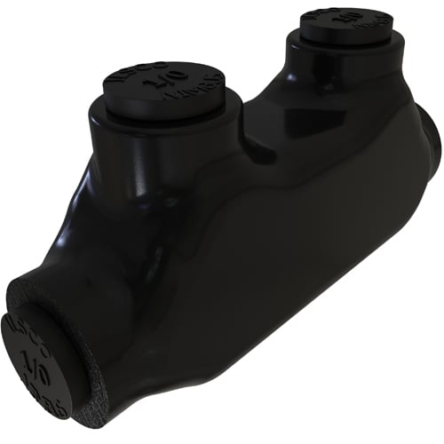 Nimbus Insulated Aluminum In-Line Splicer-Reducer Connector, Conductor Range 1/0-14, 2 Ports, Tin Plated, UL, CSA