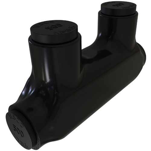 Nimbus Insulated Aluminum In-Line Splicer-Reducer Connector, Conductor Range 500-4, 2 Ports, Tin Plated, UL, CSA