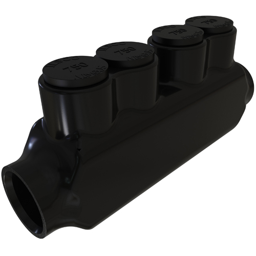 Nimbus Insulated Aluminum In-Line Splicer-Reducer Connector, Conductor Range 750-250, 2 Ports, Tin Plated, UL, CSA