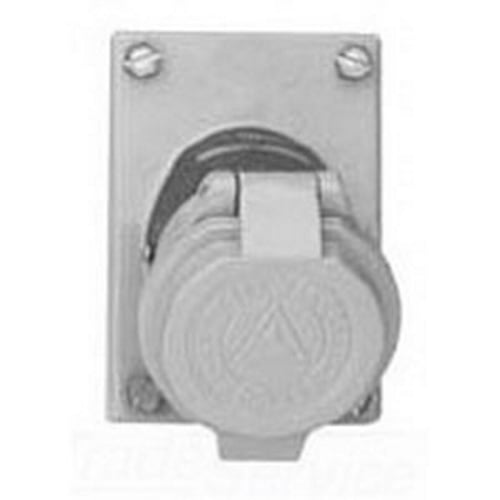 3-Pole Pin & Sleeve Receptacle, 125 - 250 VAC, 20 A, 2-Wire