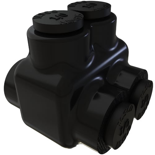 Nimbus Insulated Aluminum Multi-Tap Connector, Conductor Range 1/0-14, 2 Ports, Dual Sided Entry, Tin Plated, UL, CSA