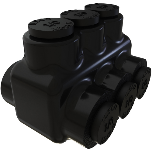 Nimbus Insulated Aluminum Multi-Tap Connector, Conductor Range 1/0-14, 3 Ports, Dual Sided Entry, Tin Plated, UL, CSA