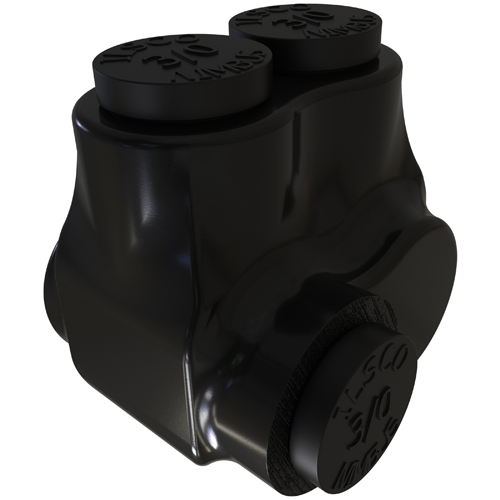 Nimbus Insulated Aluminum In-Line Splicer-Reducer Connector Offset, Conductor Range 3/0-6, 2 Ports, Tin Plated, UL, CSA