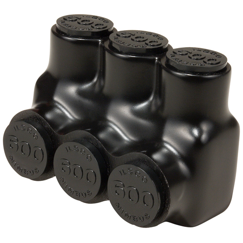 Nimbus Insulated Aluminum Multi-Tap Connector, Conductor Range 600-4, 3 Ports, Single Sided Entry, Tin Plated, UL, CSA