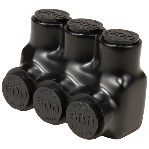 Nimbus Insulated Aluminum Multi-Tap Connector, Conductor Range 600-4, 6 Ports, Single Sided Entry, Tin Plated, UL, CSA
