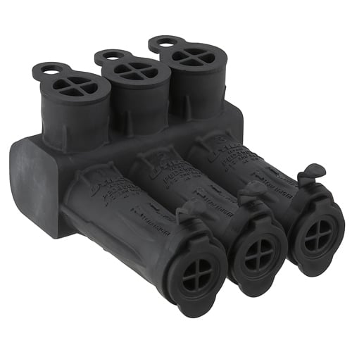 SafetySub Insulated Multi-Tap Connector, Dual Rated, Direct Burial, Conductor Range 350-12, 3 Ports, UL, CSA
