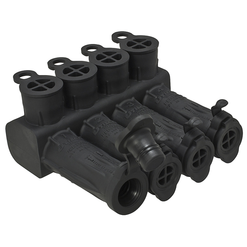 SafetySub Insulated Multi-Tap Connector, Dual Rated, Direct Burial, Conductor Range 350-12, 4 Ports, UL, CSA