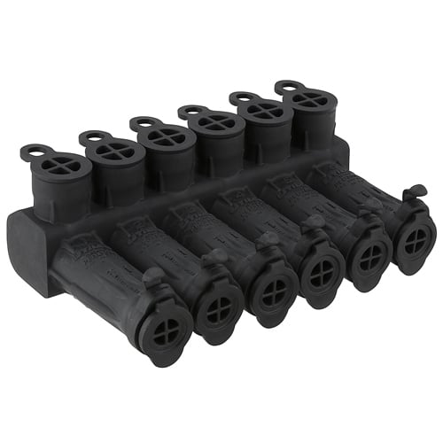 SafetySub Insulated Multi-Tap Connector, Dual Rated, Direct Burial, Conductor Range 350-12, 6 Ports, UL, CSA