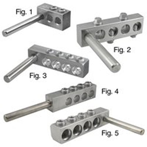 Aluminum Pole Type Overhead Transformer Lug, Dual Rated, Conductor Range 250-10, 2 Ports, Left Handed
